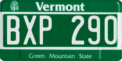VT license plate BXP290
