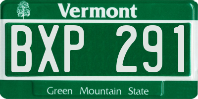 VT license plate BXP291