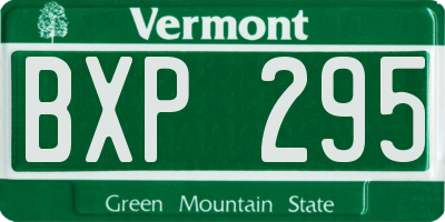 VT license plate BXP295