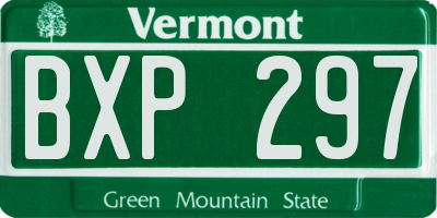 VT license plate BXP297