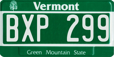 VT license plate BXP299