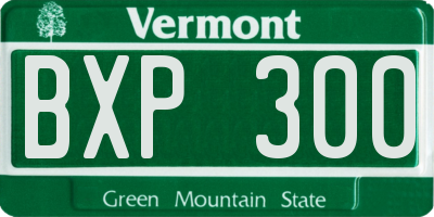 VT license plate BXP300