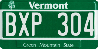 VT license plate BXP304