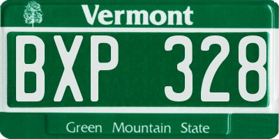 VT license plate BXP328