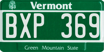 VT license plate BXP369
