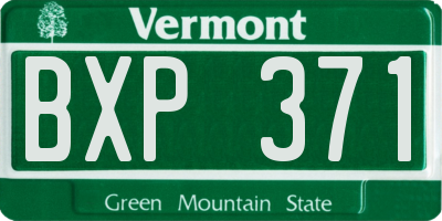 VT license plate BXP371