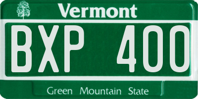 VT license plate BXP400