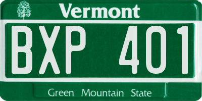 VT license plate BXP401