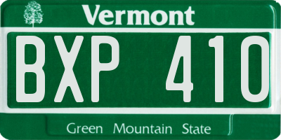 VT license plate BXP410
