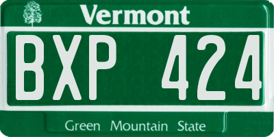 VT license plate BXP424