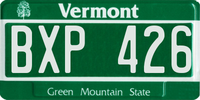 VT license plate BXP426