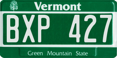 VT license plate BXP427