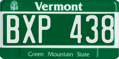 VT license plate BXP438