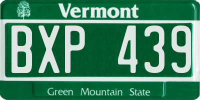 VT license plate BXP439