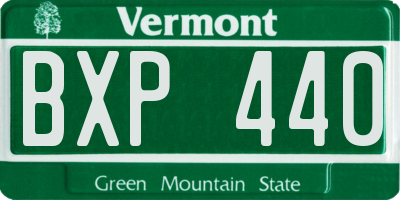 VT license plate BXP440
