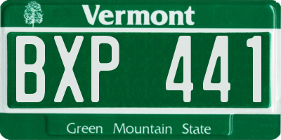 VT license plate BXP441