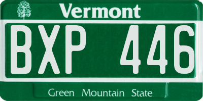 VT license plate BXP446