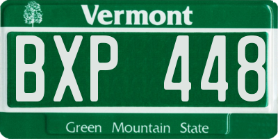 VT license plate BXP448