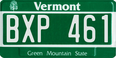 VT license plate BXP461