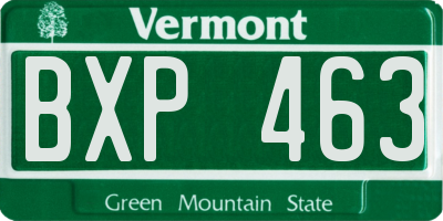 VT license plate BXP463