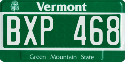 VT license plate BXP468