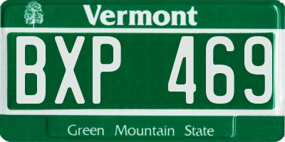 VT license plate BXP469