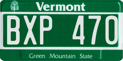VT license plate BXP470