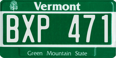 VT license plate BXP471