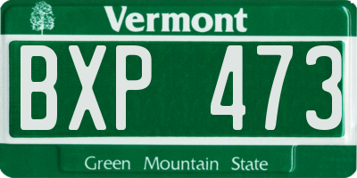 VT license plate BXP473