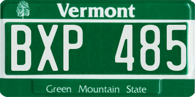 VT license plate BXP485