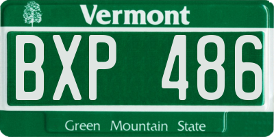 VT license plate BXP486