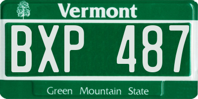 VT license plate BXP487