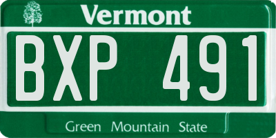 VT license plate BXP491