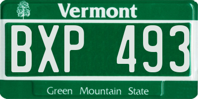 VT license plate BXP493