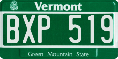 VT license plate BXP519