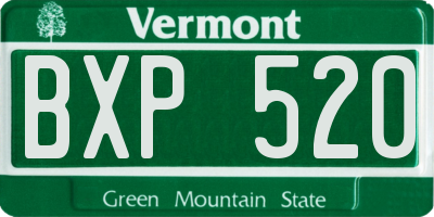 VT license plate BXP520