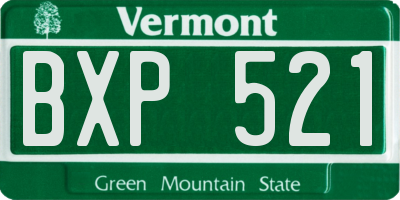 VT license plate BXP521