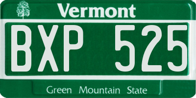 VT license plate BXP525