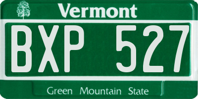 VT license plate BXP527
