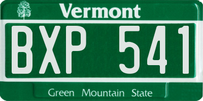 VT license plate BXP541