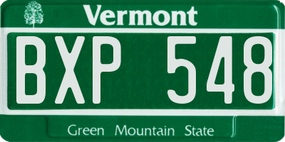 VT license plate BXP548