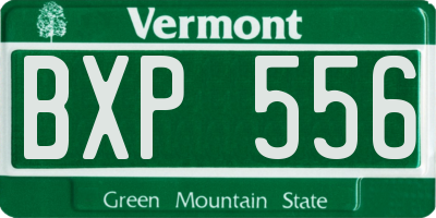 VT license plate BXP556