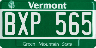 VT license plate BXP565