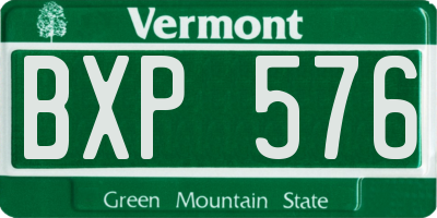 VT license plate BXP576
