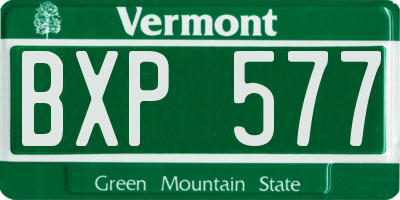 VT license plate BXP577