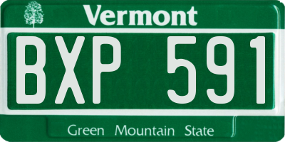 VT license plate BXP591
