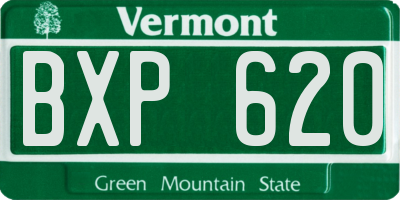 VT license plate BXP620