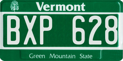 VT license plate BXP628