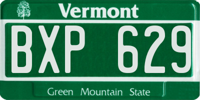 VT license plate BXP629