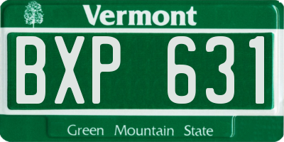 VT license plate BXP631